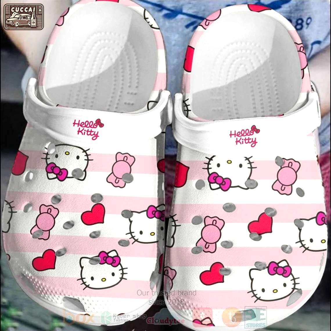 Crocs outfit - hello kitty pattern heart crocs clogs crocband shoes - 1221 Crocs Outfit