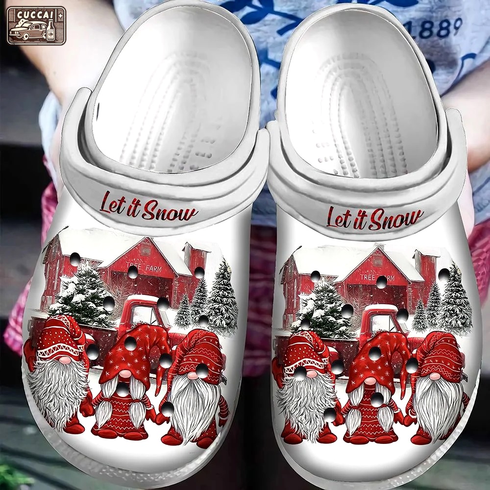 Crocs outfit - let it snow gnomies christmas crocs crocband clog shoes for men women - 1355 Crocs Outfit