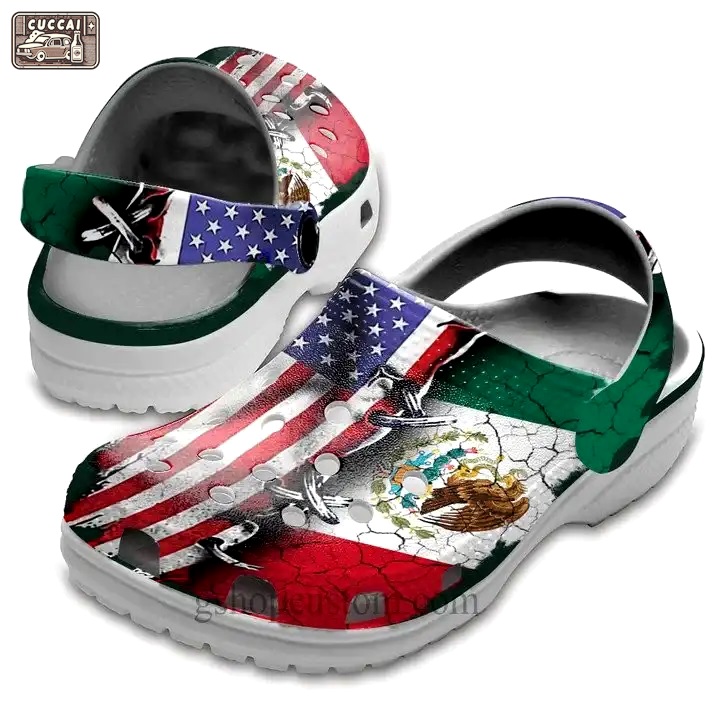 Crocs outfit - mexico america flag 4th of july crocs crocband clogs - 1418 Crocs Outfit
