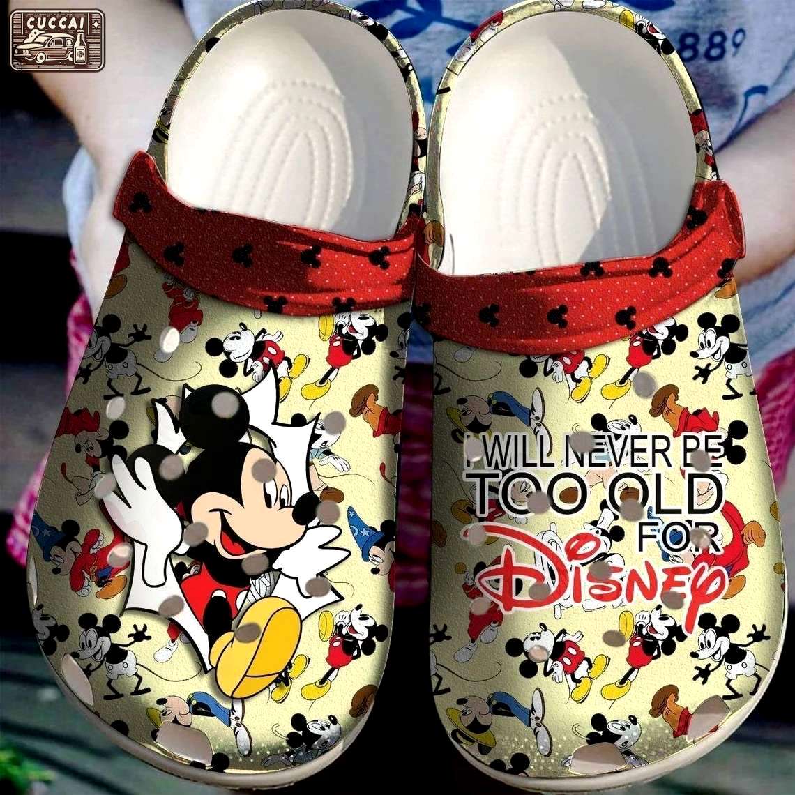 Crocs outfit - mickey mouse i will never be old for disney crocs clogs crocband shoes - 1448 Crocs Outfit