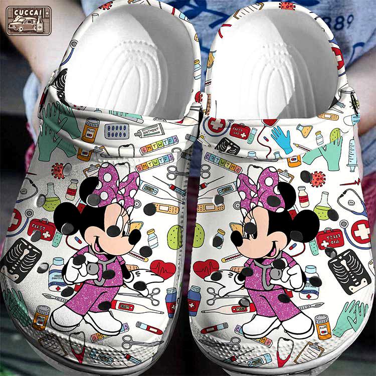 Crocs outfit - minnie mouse nurse crocs 3d clog shoes - 1476 Crocs Outfit