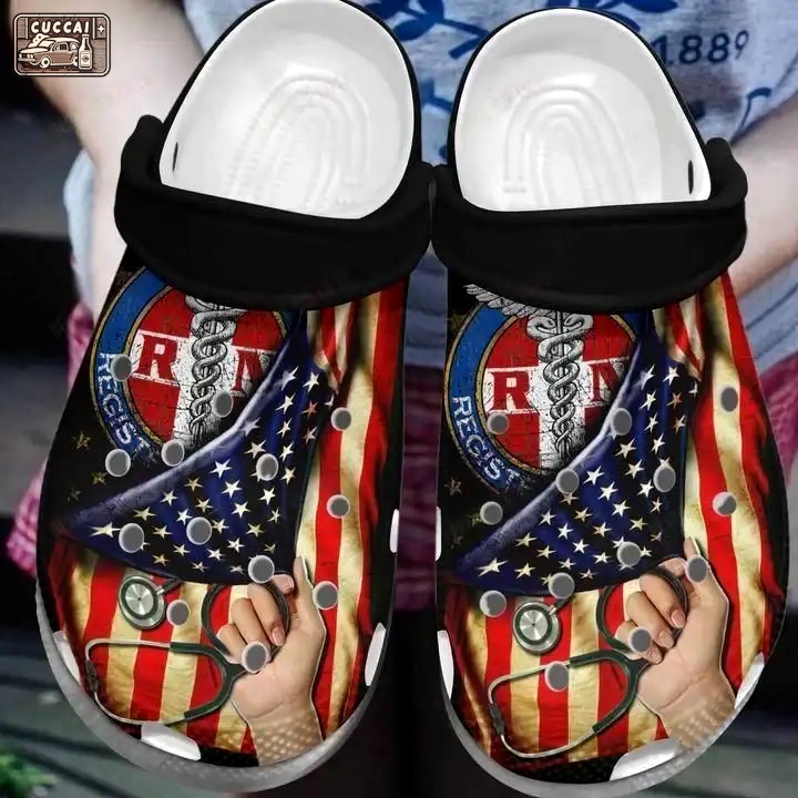 Crocs outfit - nurse american flag and rn nurse crocs crocband clog shoes for men women - 1515 Crocs Outfit