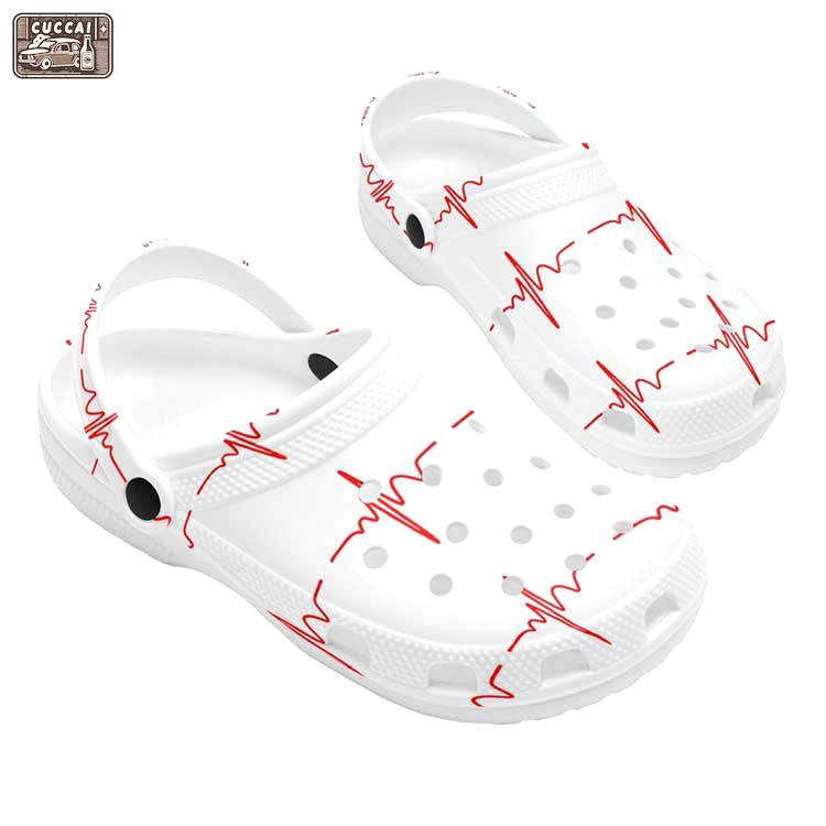 Crocs outfit - nurse and healthcare workers heartbeat crocs clogs shoes - 1517 Crocs Outfit