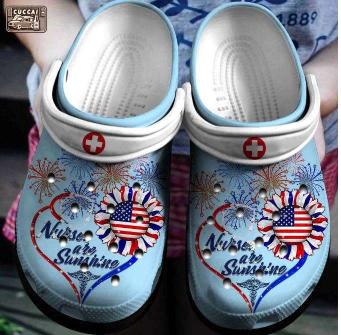 Crocs outfit - nurse fireworks sunflower 4th of july crocs crocband clogs - 1532 Crocs Outfit