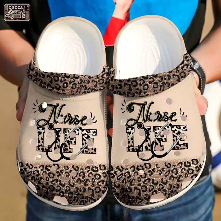 Crocs outfit - nurse nursing life leopard crocs crocband clog shoes for men women - 1553 Crocs Outfit