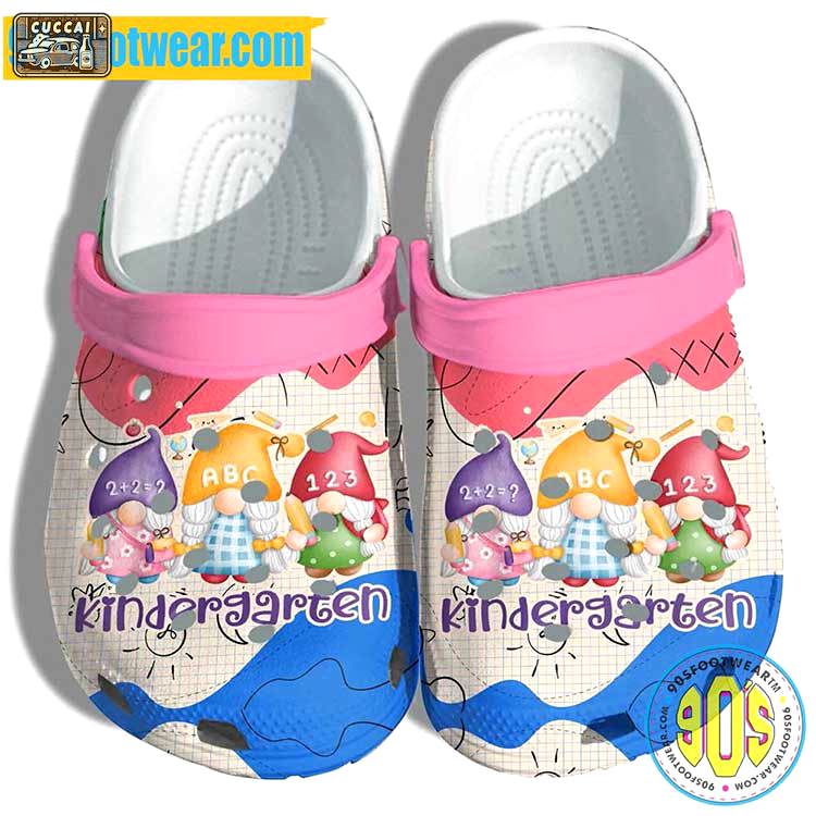 Crocs outfit - personalized crocs for teachers – gnomes kindergarten clogs - 1671 Crocs Outfit