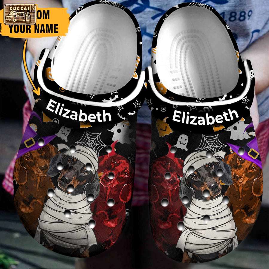 Crocs outfit - personalized dachshund dogs cosplay halloween crocs clogs crocband shoes - 1696 Crocs Outfit