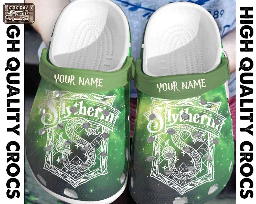 Crocs outfit - personalized slytherin logo harry potter crocs clogs crocband shoes - 1830 Crocs Outfit