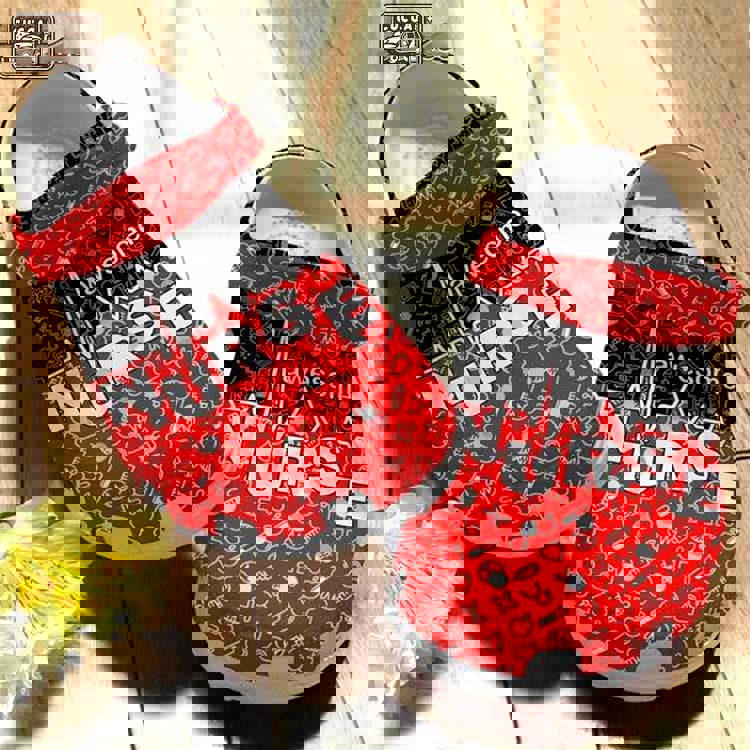 Crocs outfit - proud of nurse medical instruments pattern crocs clog shoes - 1942 Crocs Outfit