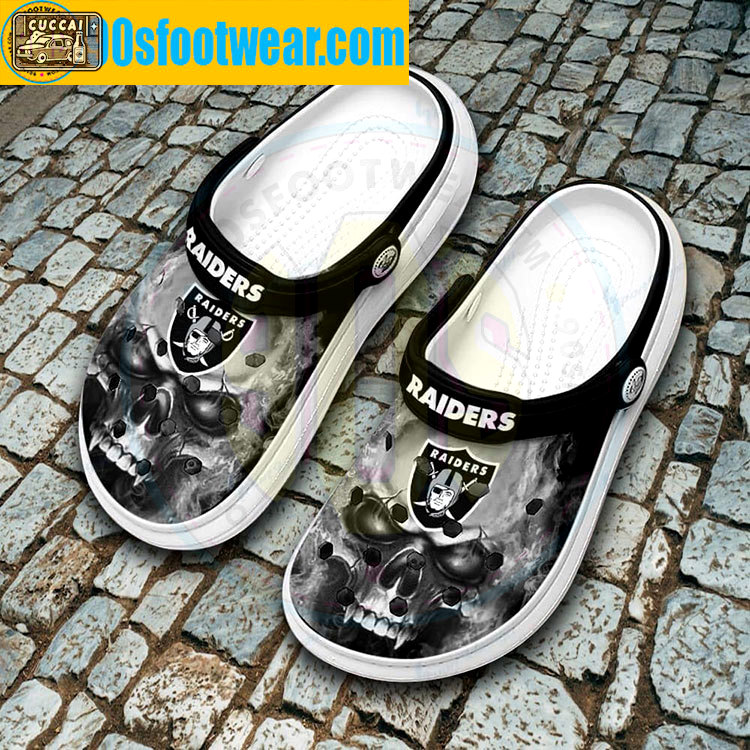 Crocs outfit - raider crocs skull 3d las vegas raiders football team custom classic clog - 1962 Crocs Outfit