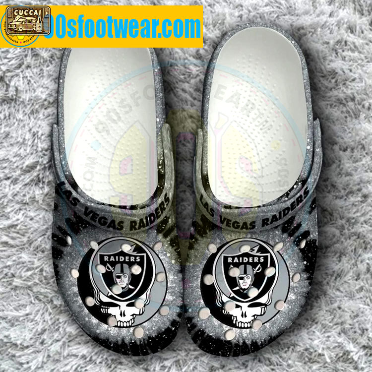Crocs outfit - raider crocs skull las vegas raiders football team custom classic clog - 1964 Crocs Outfit
