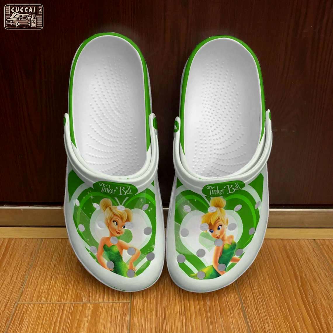 Crocs outfit - tinker bell heart green white disney graphic cartoon unisex crocs clogs crocband shoes - 2225 Crocs Outfit