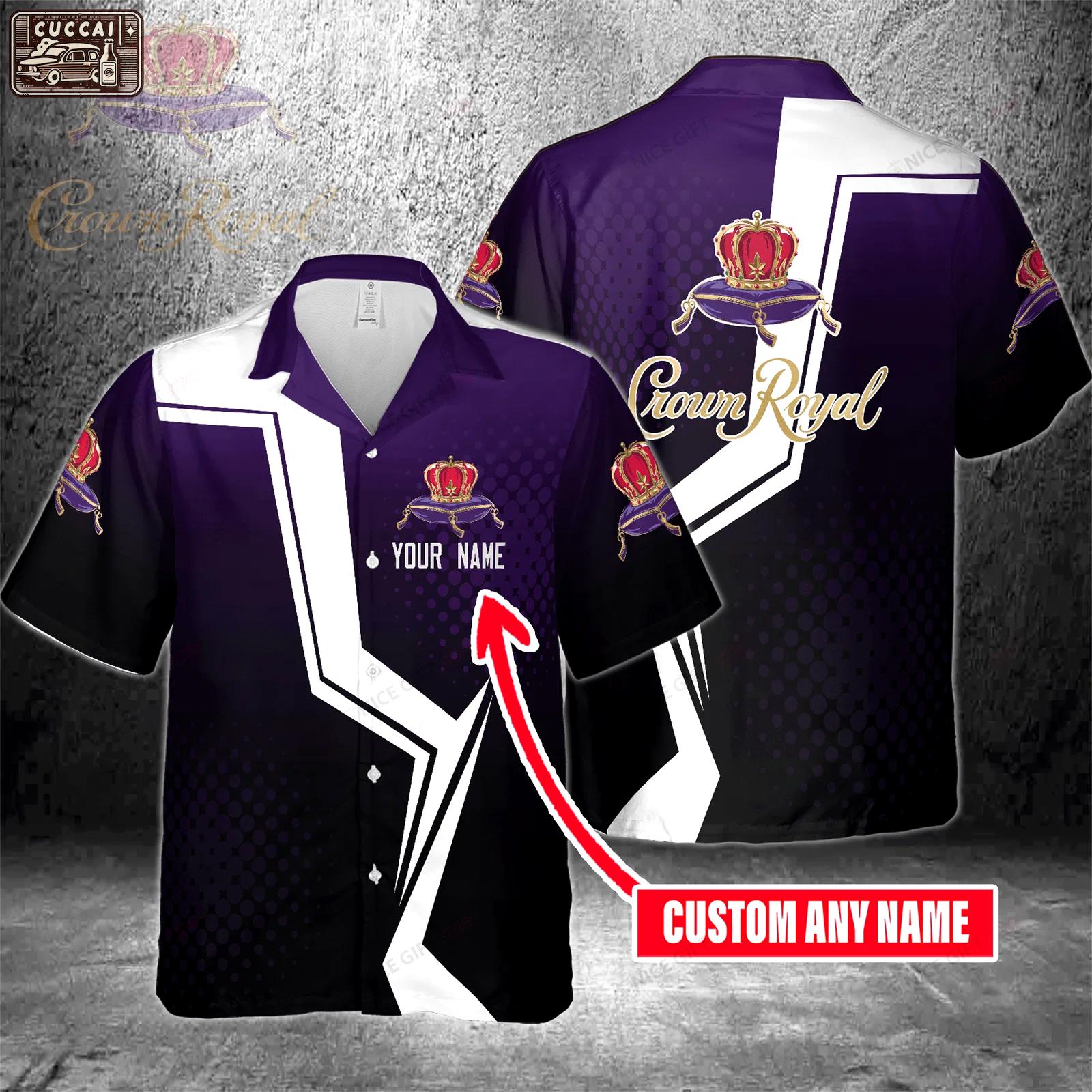 Crown royal custom name hawaiian shirt  for men and women Hawaii Shirt