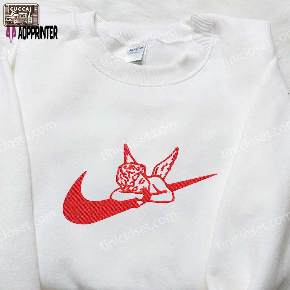 Cupid x nike embroidered shirt: valentine s custom nike shirt Embroidered Shirt