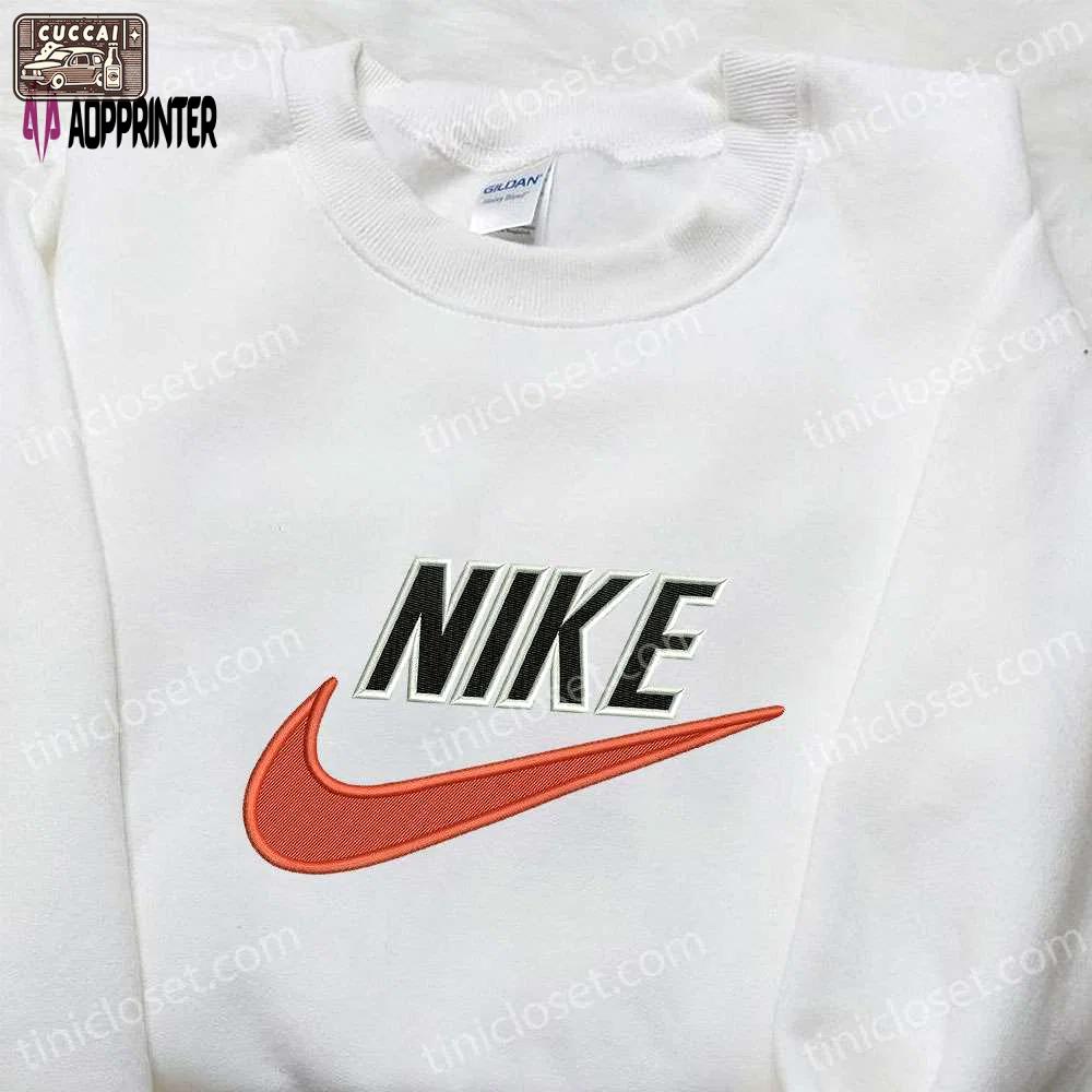 Custom nike swoosh embroidered shirt – inspired t-shirt Embroidered Shirt