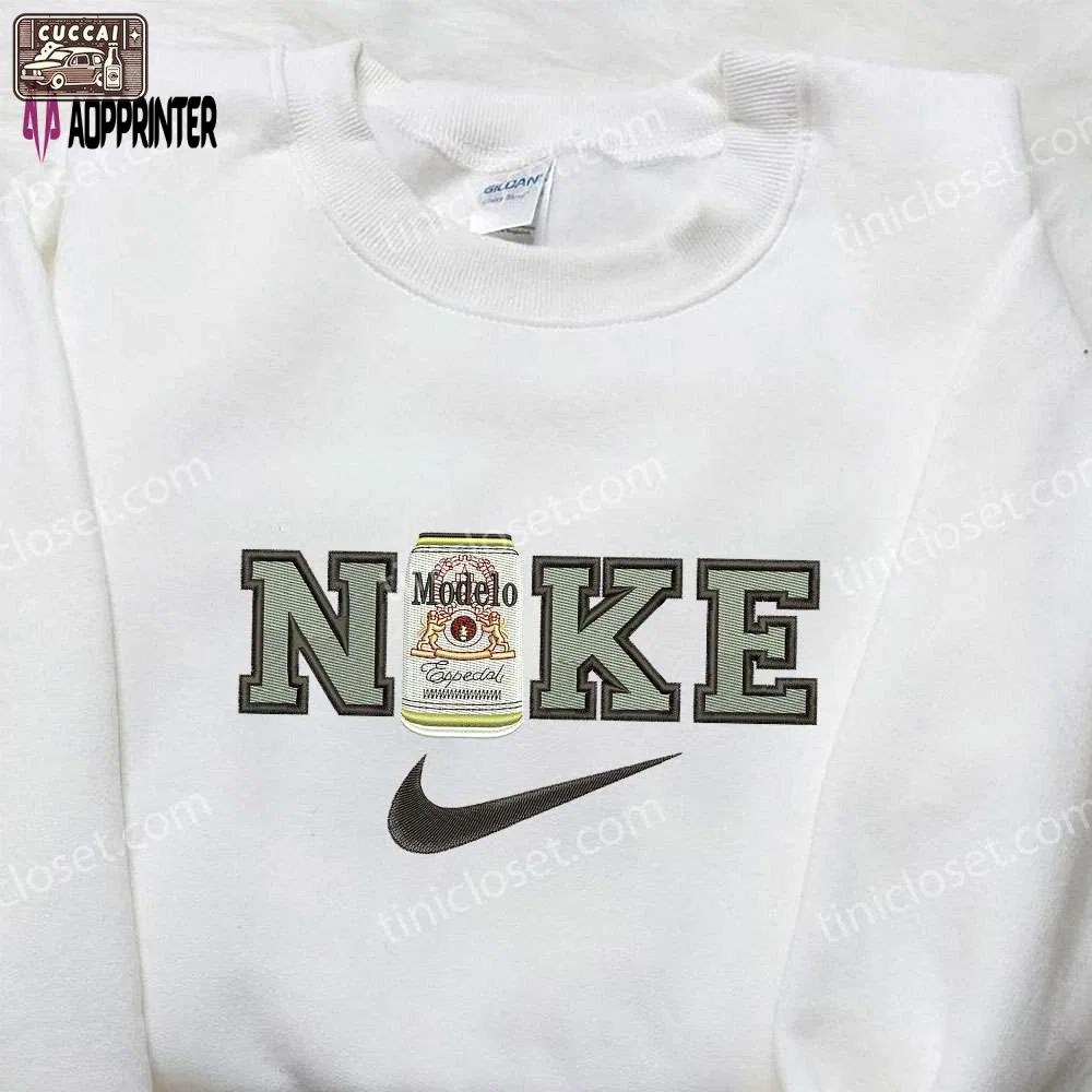 Custom nike x modelo especial embroidered shirt – personalize your favorite drink shirt Embroidered Shirt
