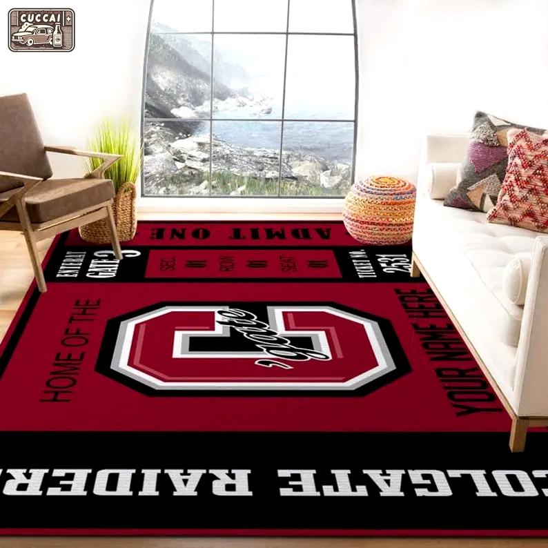 Customizable colgate raiders ncaa rug living room rug home decor floor decor Rectangle Rug