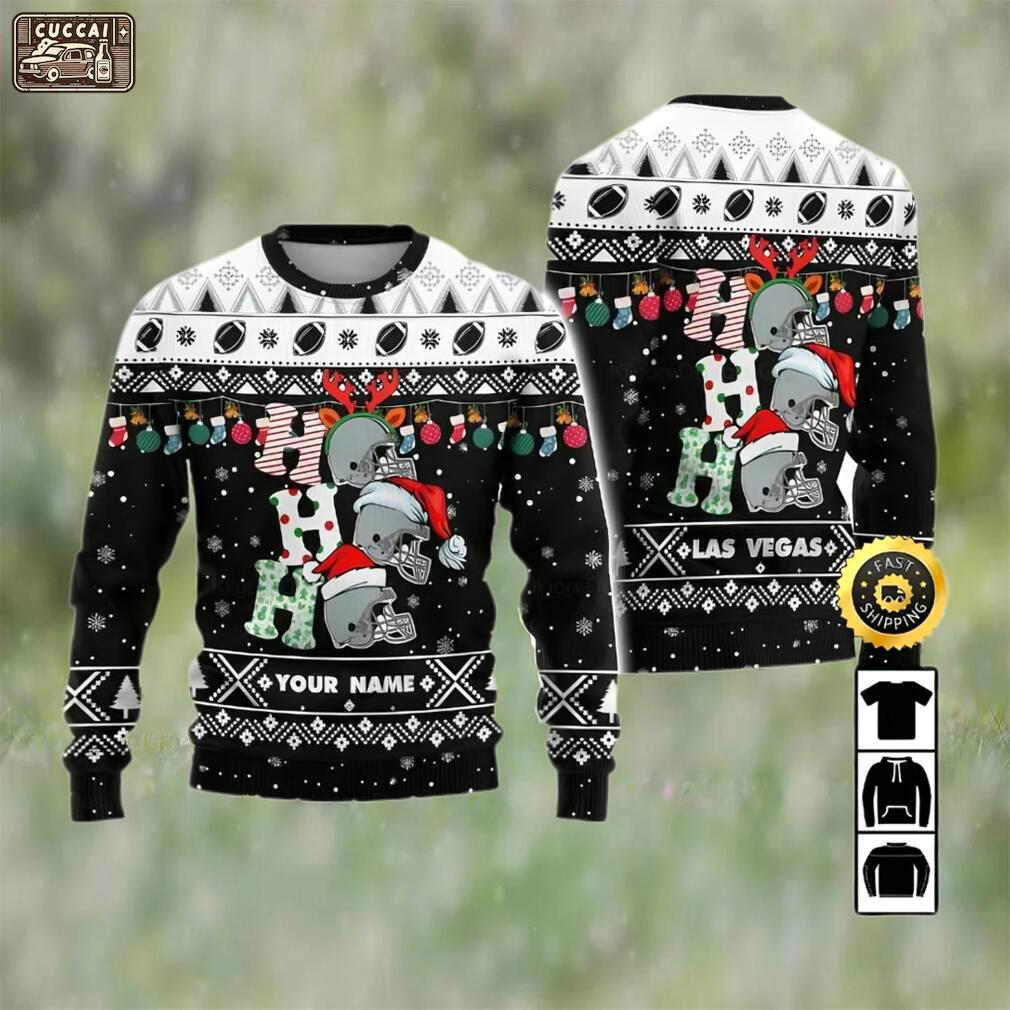 Customized las vegas raiders ugly christmas sweater, faux wool sweater, national football league, gifts for fans football nfl, football 3d ugly sweater, merry xmas ? prinvity Christmas Ugly Sweater