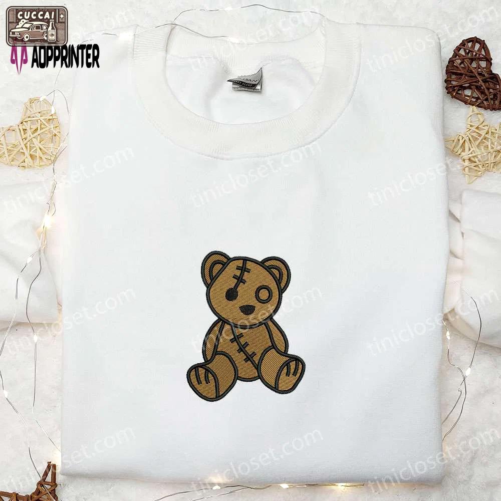 Cute teddy bear embroidered shirt: perfect family gift for all occasions Embroidered Shirt