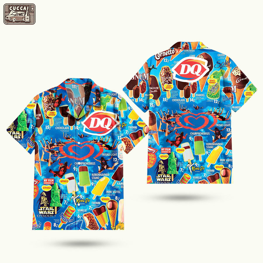 Dairy queen ice cream summer hawaiian shirt Hawaii Shirt Shorts & Flip Flops