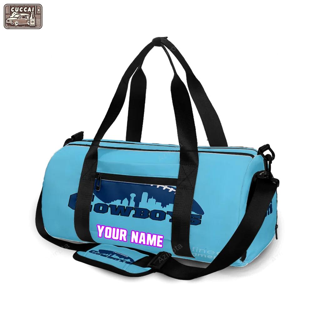 Dallas cowboys cowboys ball city personalized name travel bag gym bag 651 Travel Bag