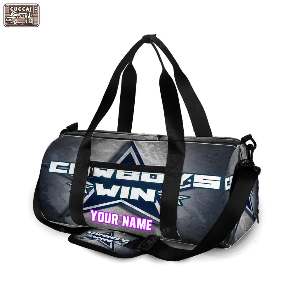 Dallas cowboys cowboys win stars personalized name travel bag gym bag 1371 Travel Bag