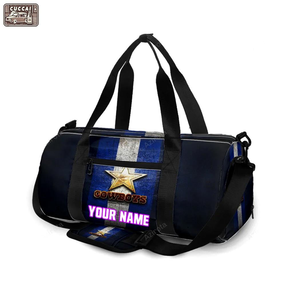 Dallas cowboys golden star personalized name travel bag gym bag 207 Travel Bag
