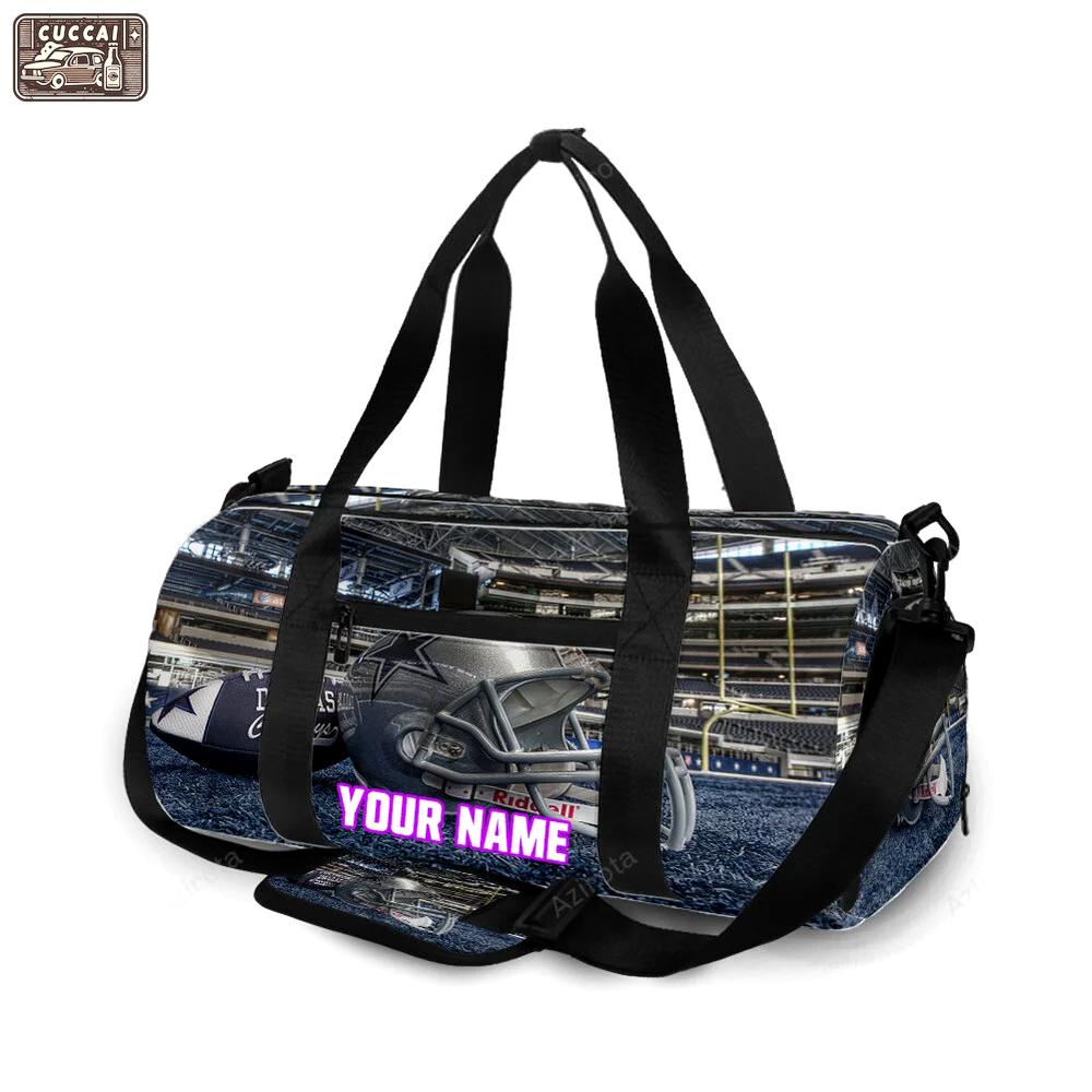 Dallas cowboys helmet on the glass personalized name travel bag gym bag 1882 Travel Bag