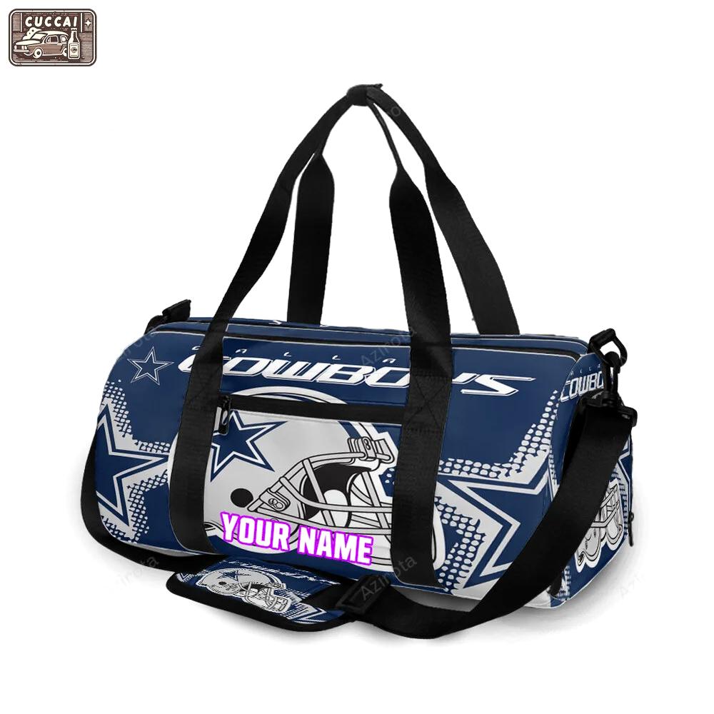 Dallas cowboys helmet star navy2 personalized name travel bag gym bag 436 Travel Bag