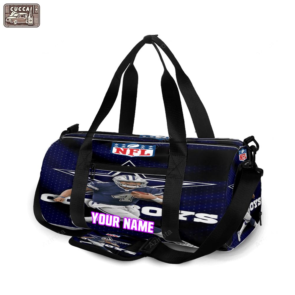 Dallas cowboys number 4 player personalized name travel bag gym bag 200 Travel Bag