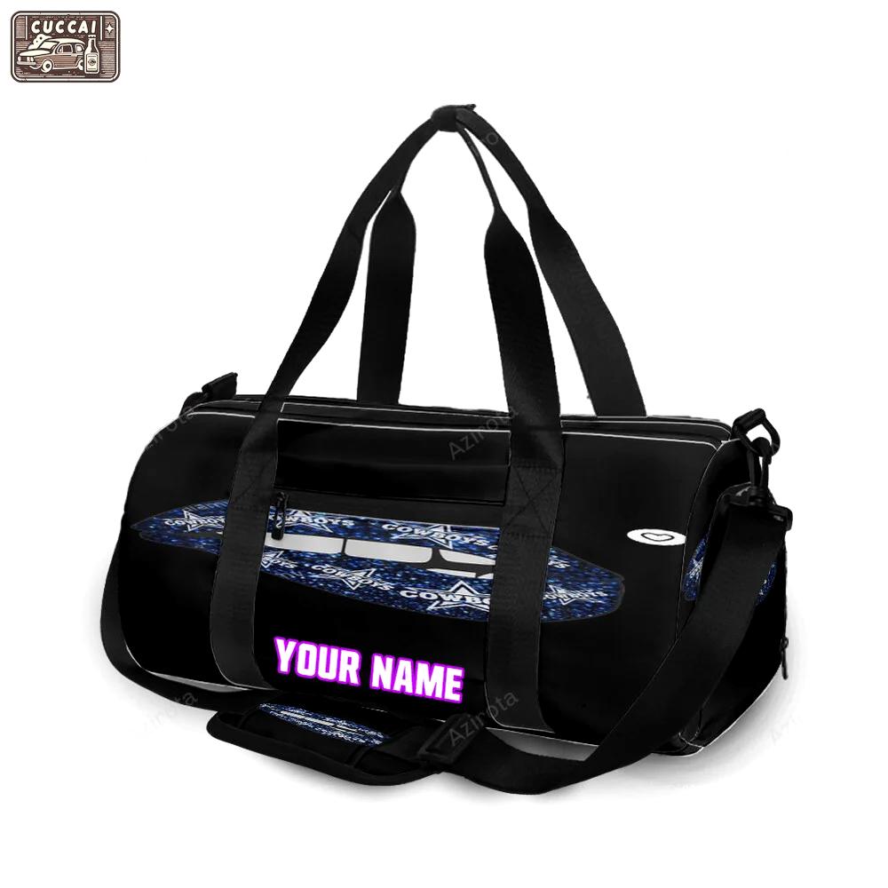 Dallas cowboys star lips personalized name travel bag gym bag 537 Travel Bag