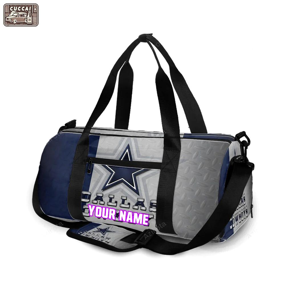 Dallas cowboys star metal personalized name travel bag gym bag 2028 Travel Bag