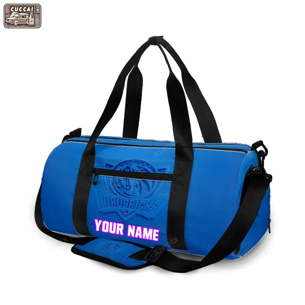 Dallas mavericks logo art 21 personalized name travel bag gym bag 941 Travel Bag