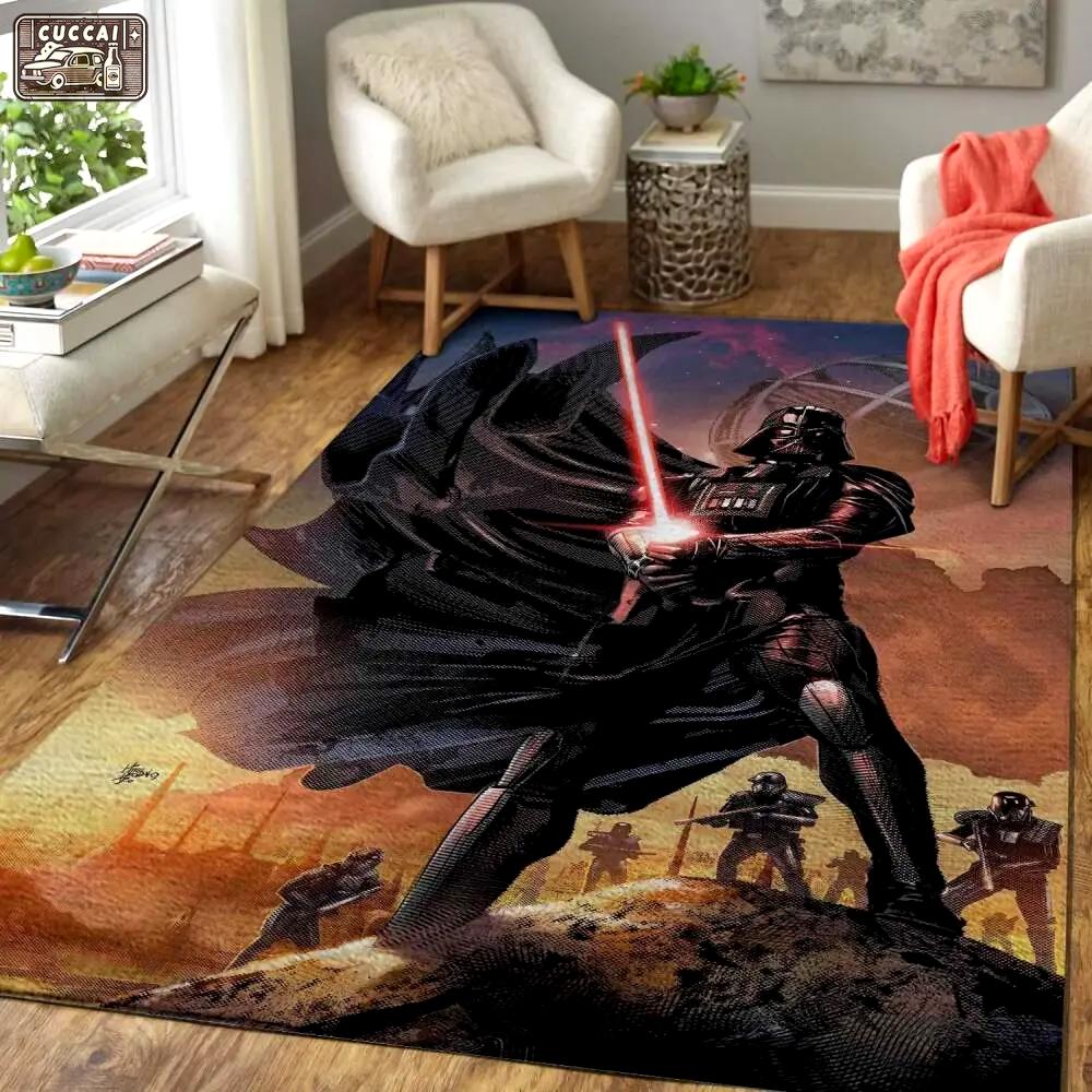Darth vader area rug living room rug home decor movie floor decor 01 Rectangle Rug