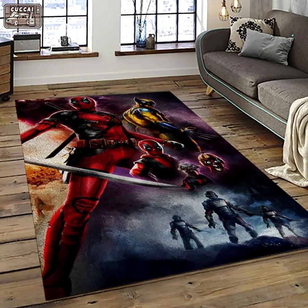 Deadpool marvel movie retangle carpet area rug home decor best gift for fan and friends dp3 Rectangle Rug