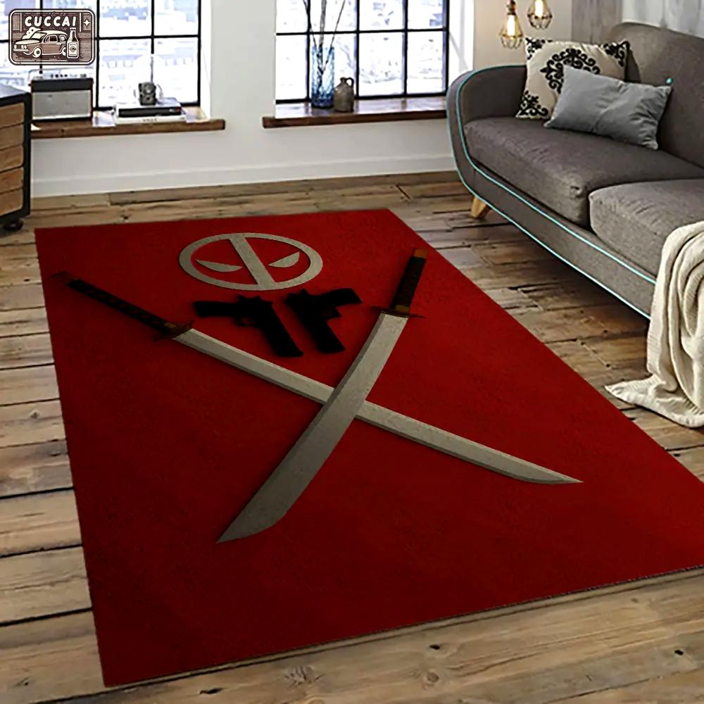 Deadpool marvel movie retangle carpet area rug home decor best gift for fan and friends dp35 Rectangle Rug