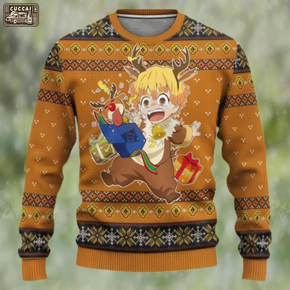 Demon slayer zenitsu chibi ugly christmas sweater Christmas Ugly Sweater
