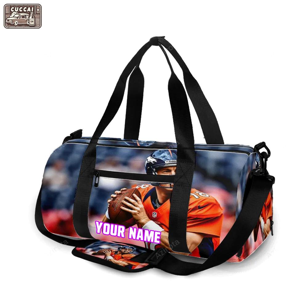 Denver broncos 18 peyton manning v49 personalized name travel bag gym bag 258 Travel Bag