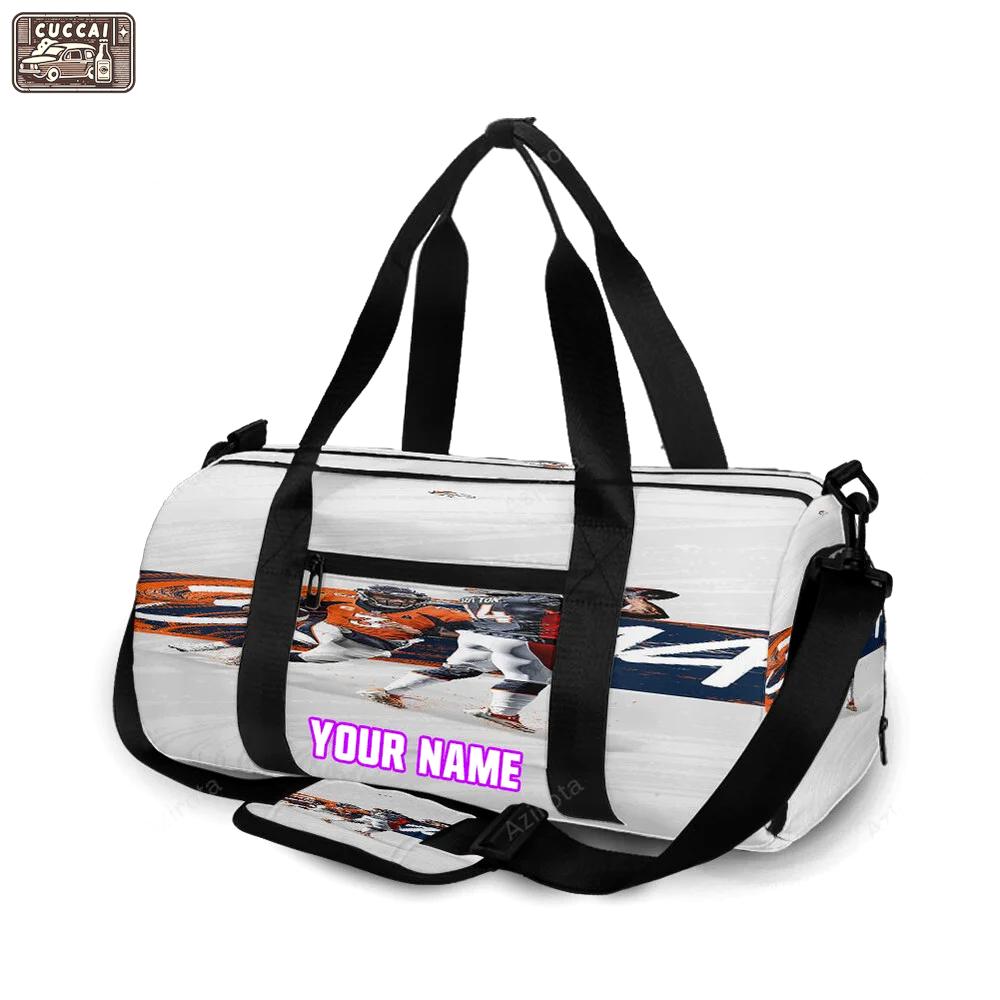Denver broncos dangeruss wilson x sutton courtland personalized name travel bag gym bag 994 Travel Bag