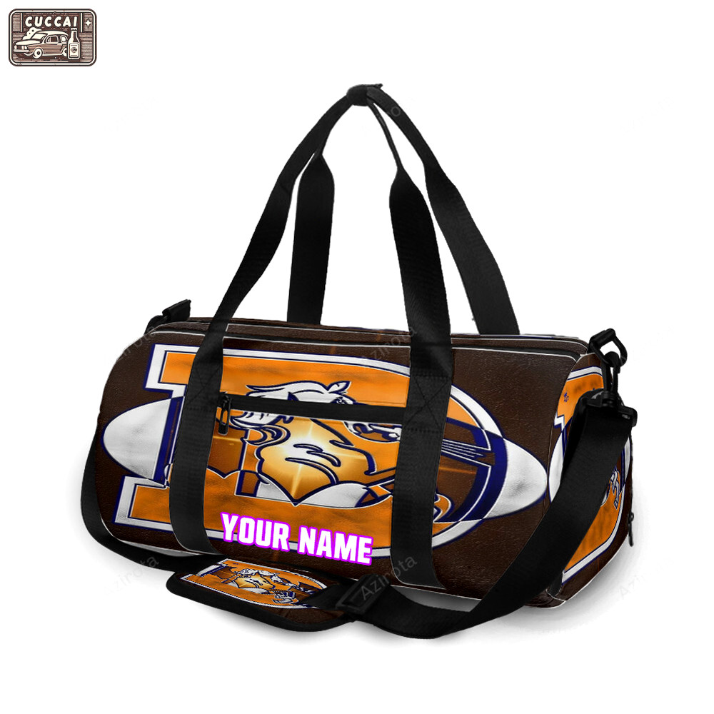 Denver broncos emblem v10 personalized name travel bag gym bag 1531 Travel Bag