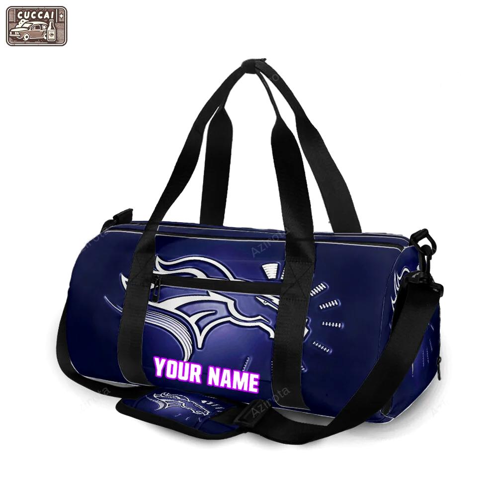 Denver broncos emblem v36 personalized name travel bag gym bag 793 Travel Bag