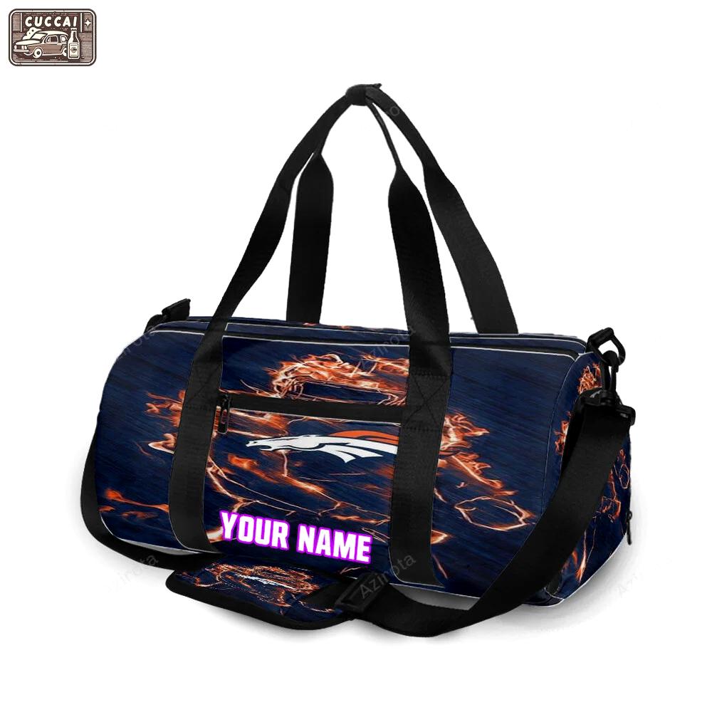 Denver broncos fire emblem v5 personalized name travel bag gym bag 1568 Travel Bag
