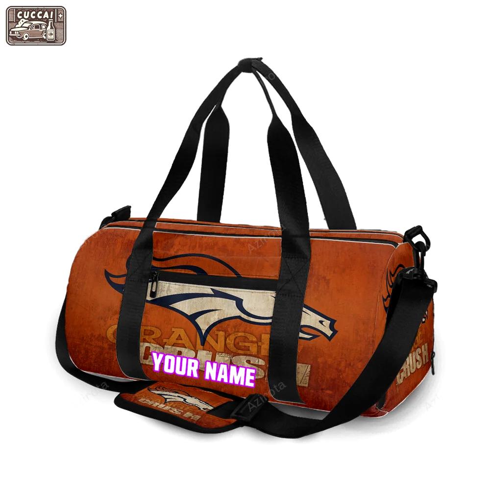 Denver broncos orange crush v11 personalized name travel bag gym bag 1024 Travel Bag