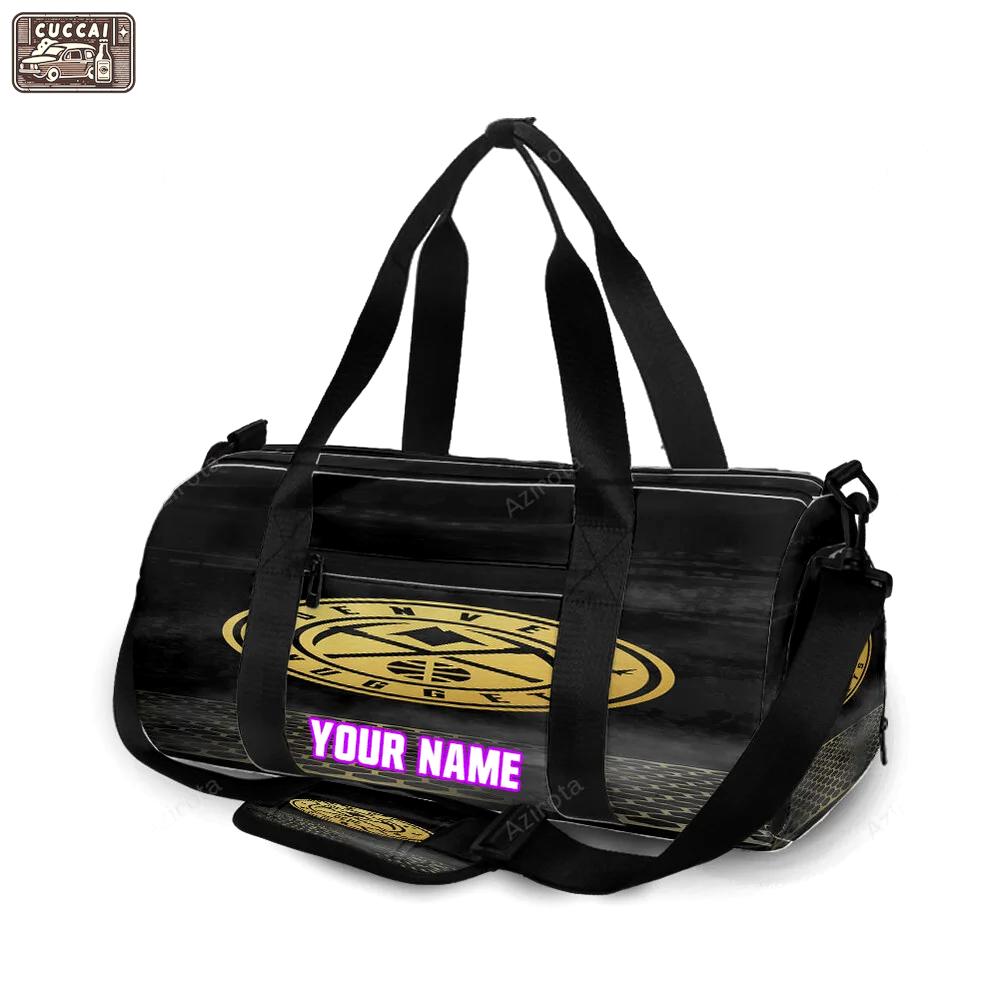 Denver nuggets golden stadium black personalized name travel bag gym bag 580 Travel Bag