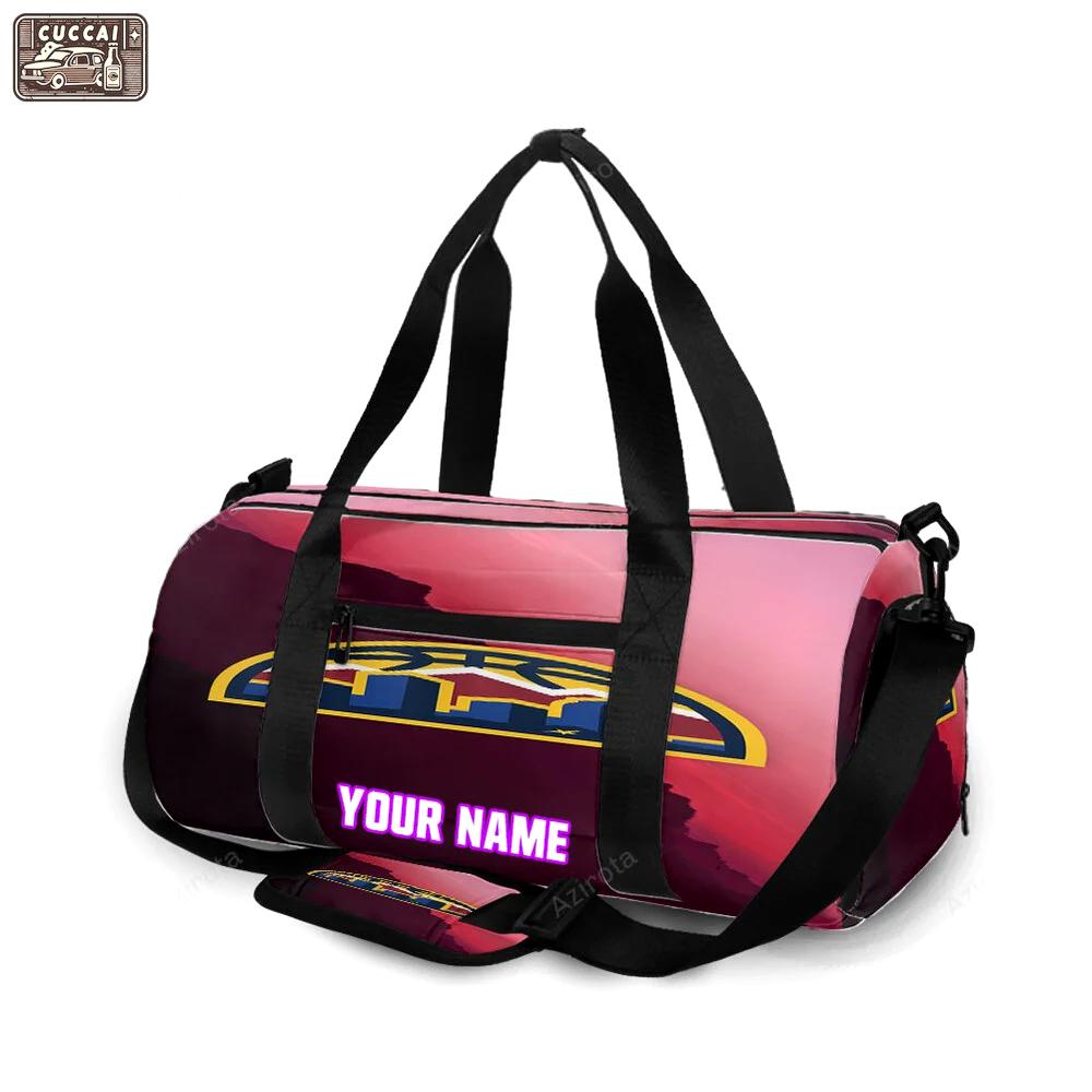 Denver nuggets pink purple personalized name travel bag gym bag 339 Travel Bag