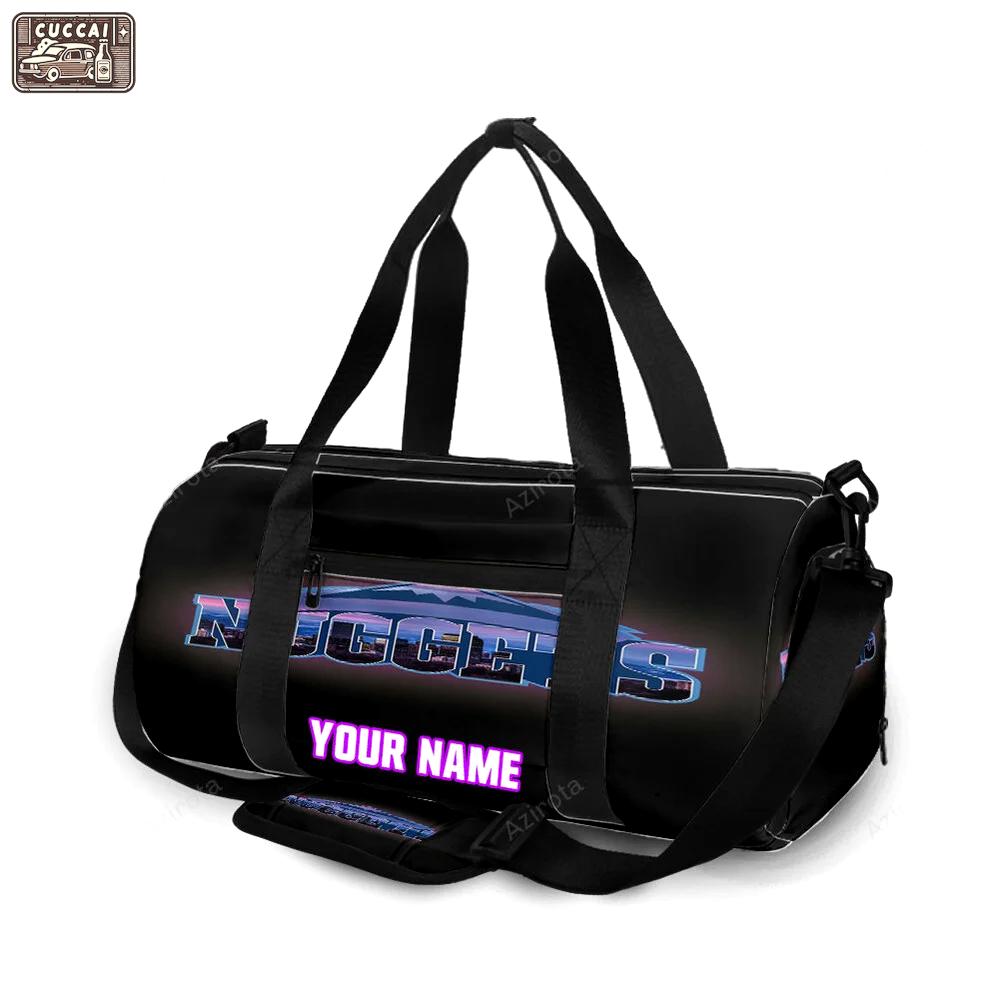 Denver nuggets shining purple black personalized name travel bag gym bag 1013 Travel Bag