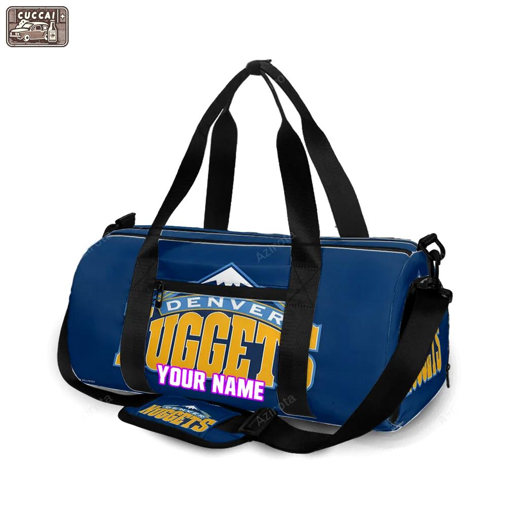 Denver nuggets yellow blue red personalized name travel bag gym bag 405 Travel Bag
