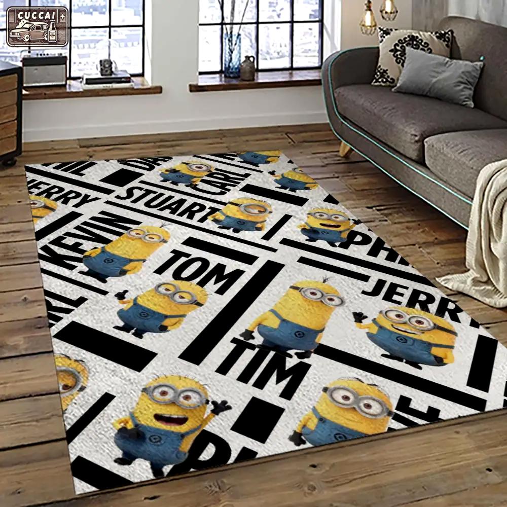 Despicable me film movie minion characters area rug home decor halloween gift best present for friends dmm31 Rectangle Rug