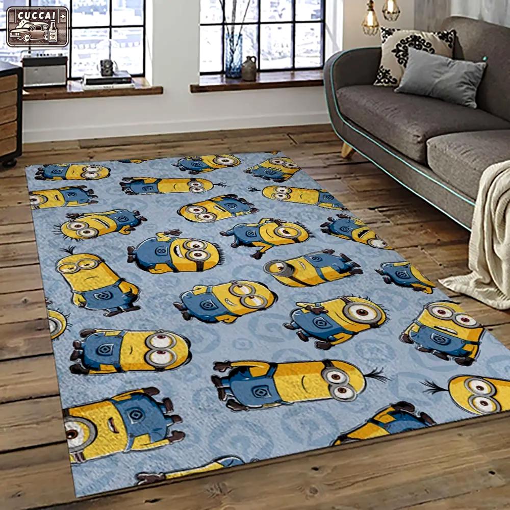 Despicable me film movie minion characters area rug home decor halloween gift best present for friends dmm32 Rectangle Rug