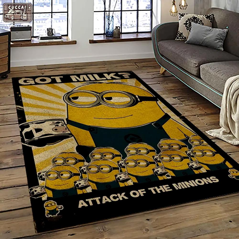 Despicable me film movie minion characters area rug home decor halloween gift best present for friends dmm59 Rectangle Rug